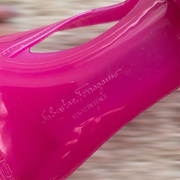 Salvatore Ferragamo Pink Jelly Ballerina shoes 9 - Picture 9 of 10
